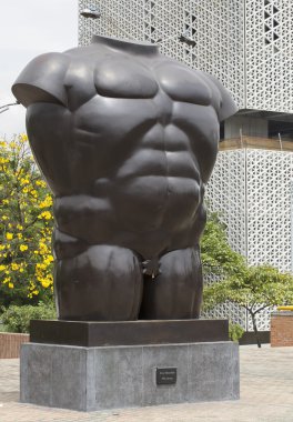 Medellin - Kolombiya üzerinde 26 Mayıs 2016. Fernando Botero heykel 