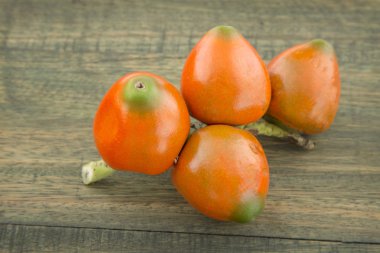 Chontaduro lezzetli tropikal meyve (Bactris gasipaes)