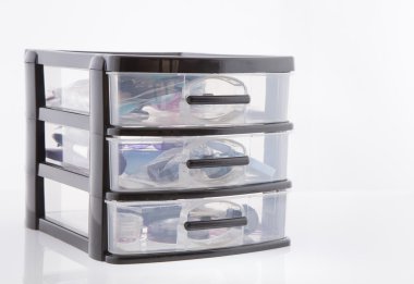 Depolama için Çekmeceli plastik kutu
