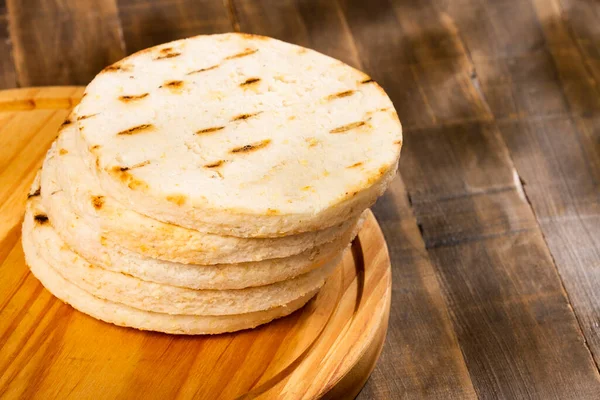 Delicious Colombian Corn Arepas Colombian Breakfast — Stock Photo, Image