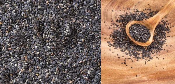 Zwarte Sesam Met Hogere Aanwezigheid Van Antioxidanten Sesamum Indicum — Stockfoto