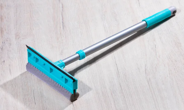 Professional window cleaning tool, microfiber scrubber and squeegee