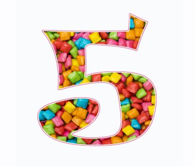 5 Numaralı Dijital - Mini Renkli Sakız