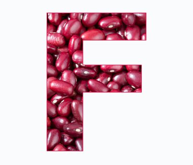 F, Alfabe Mektubu - Kırmızı adzuki fasulyesi - Fhaseolus vulgaris