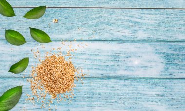 Amaranthus tanecikleri patlamış. Sağlıklı yemek.