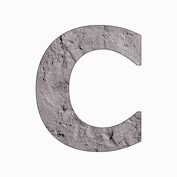 灰色灰泥质感字母C — 图库照片