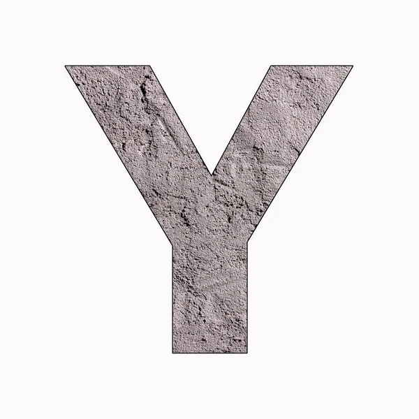 字母Y 灰色粉刷纹理字母 — 图库照片