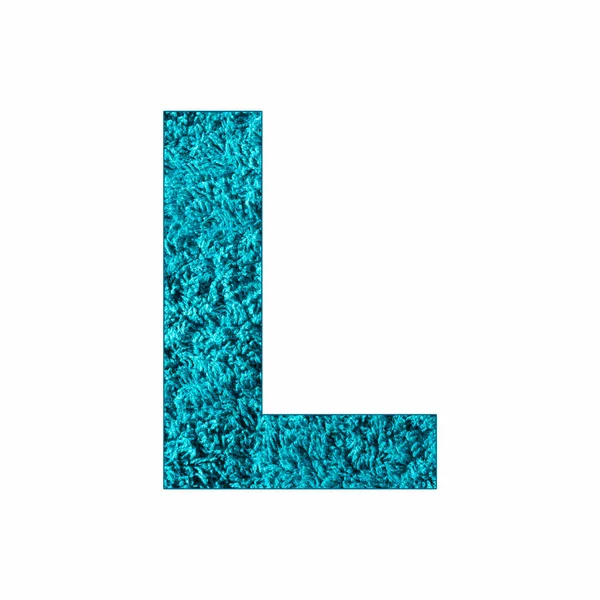 Alfabeto Letra Fundo Toalha Azul — Fotografia de Stock