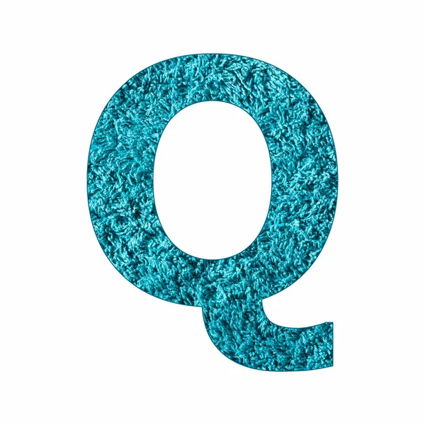 Uppercase Letter Blue Towel Background — Stock Photo, Image