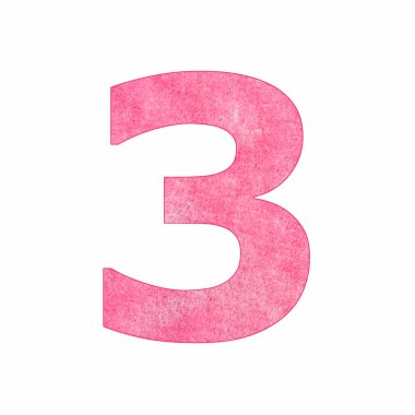 Numara üç - Pembe peluş doku