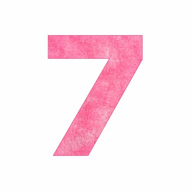 Numara 7 - Pembe peluş desen