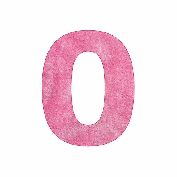 Nummer Roze Pluche Textuur — Stockfoto