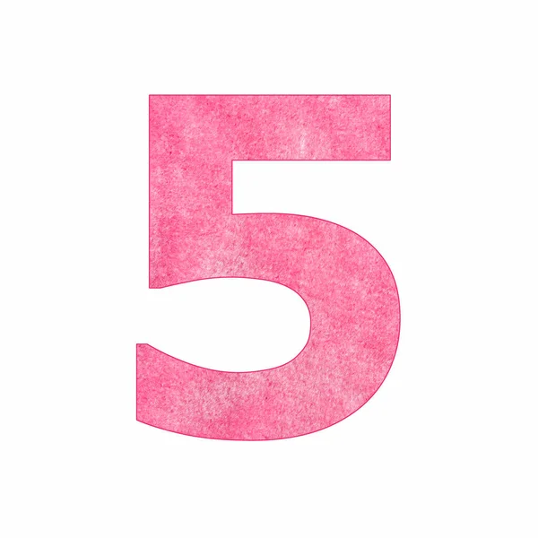 Номер Пять Розовая Плюшевая Текстура — стоковое фото