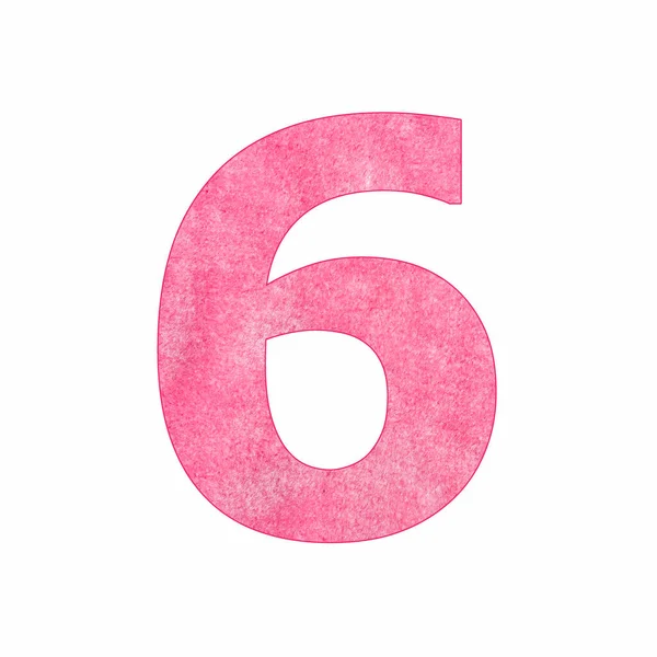 Digit Number Pink Plush Texture — Stock Photo, Image