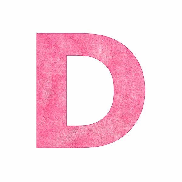 Dキャピタルレター Pink Plush Texture — ストック写真