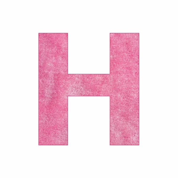H大文字 Pink Plushテクスチャ — ストック写真