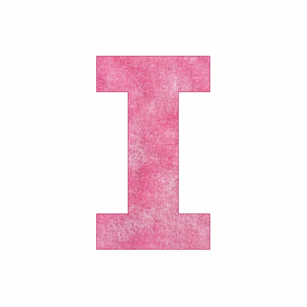 Alfabeto Lettera Rosa Texture Peluche — Foto Stock