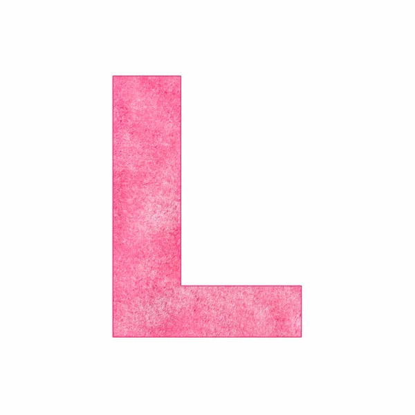 大写字母 粉红毛绒质感 — 图库照片