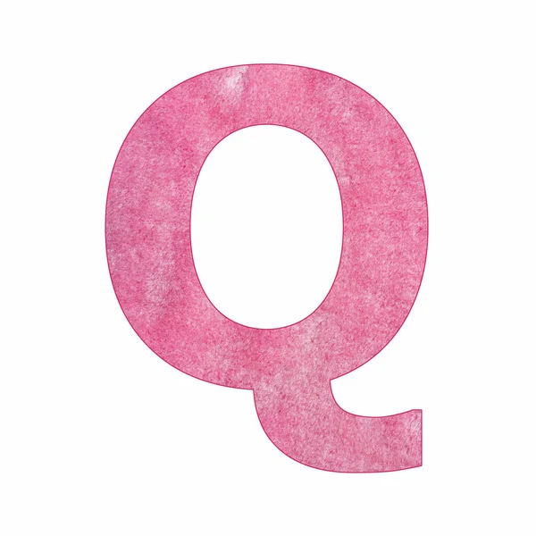 Capital Letter Pink Plush Texture — Stock Photo, Image