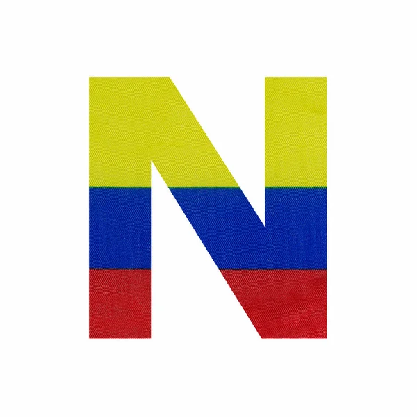 大文字N文字 コロンビア国旗の色 — ストック写真