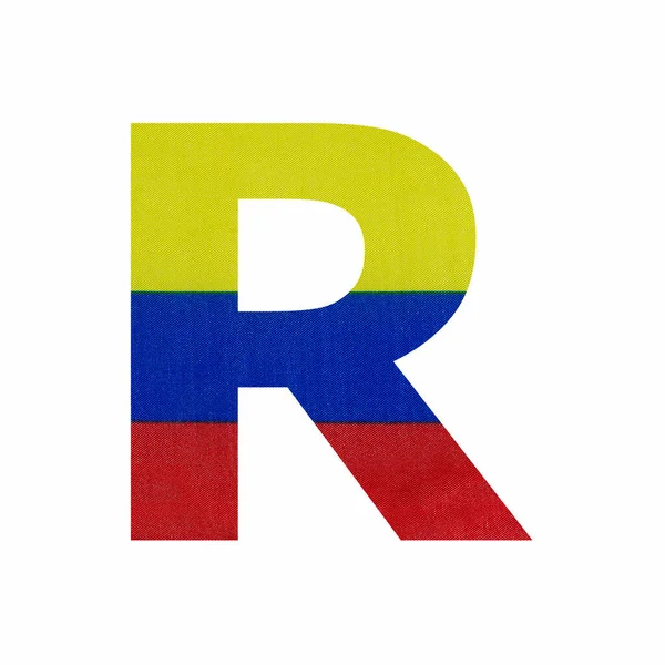 Buchstabe Farben Der Kolumbianischen Flagge — Stockfoto