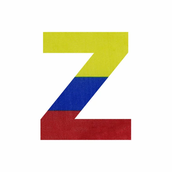 Abecední Písmeno Barvy Kolumbijské Vlajky — Stock fotografie