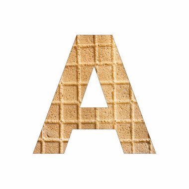 Alfabe Harfi A - Wafer yakın çekim dokusu