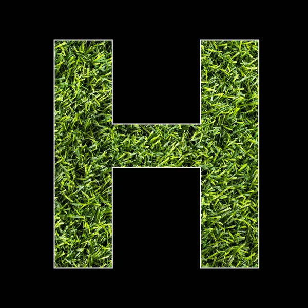 手紙H 人工芝の背景テクスチャ — ストック写真