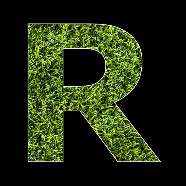 手紙R 人工芝の背景テクスチャ — ストック写真