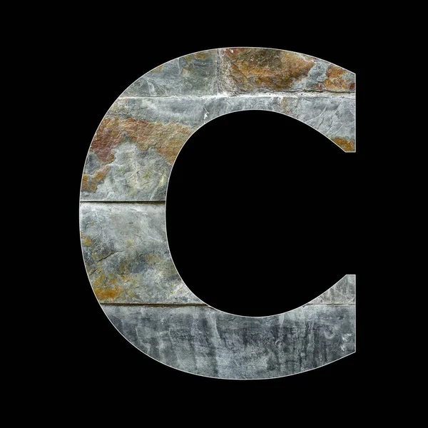 字母C Rustic石材背景 — 图库照片