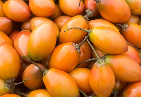 Fruta Tamarillo Mercado Tradicional Colombiano Solanum Betaceum — Fotografia de Stock