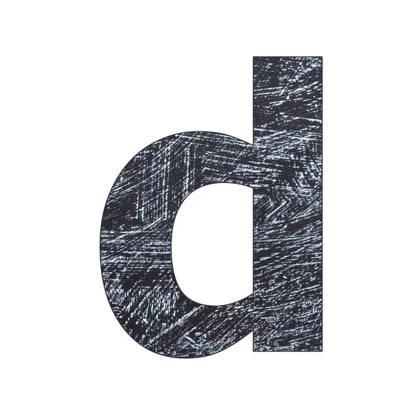 Lowercase Letter Font Alphabet Hand Drawn Chalk — Stock Photo, Image