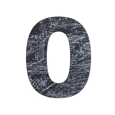 Tahtaya tebeşirle yazılmış 0 numara