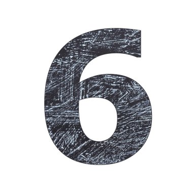 Tahtaya tebeşirle yazılmış 6 numara.