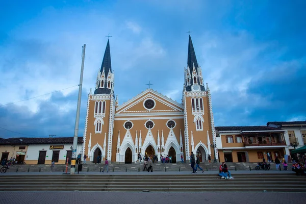 Abejorral Antioquia Colombia Augusti 2021 Vår Fru Carmen Socken Kyrkan — Stockfoto