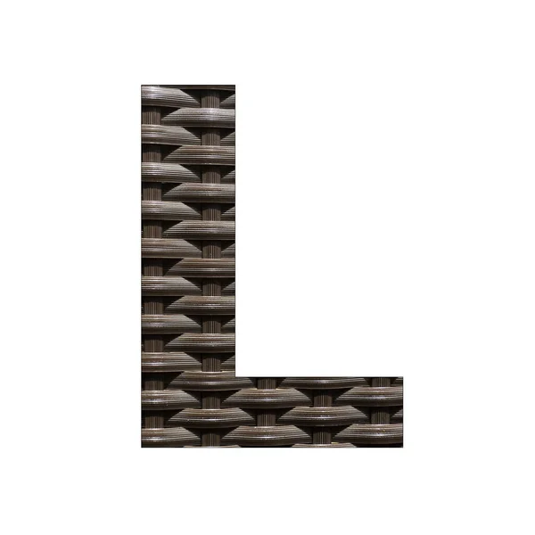 Uppercase Letter Synthetic Rattan Background — Stock Photo, Image