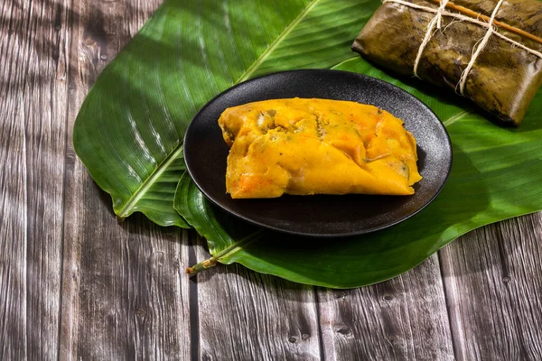 Läckra Ångkokta Tamales Traditionell Colombiansk Mat — Stockfoto