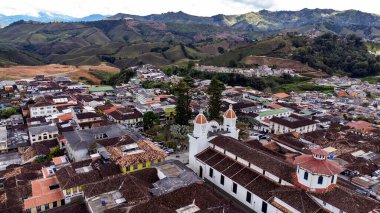 Aguadas, Caldas, Kolombiya. 5 Ekim 2025. Belediye dağlarla çevrili, 23.649 kişi yaşıyor..