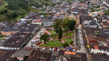 Pacora, Caldas, Kolombiya. 5 Ekim 2025. Hava aracı görüntüsü. Departmandaki 27 belediyeden biridir..