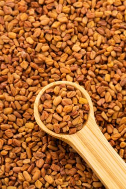 Ölçüm kaşığında doğal aromatik çınar tohumu - doğal yiyecek