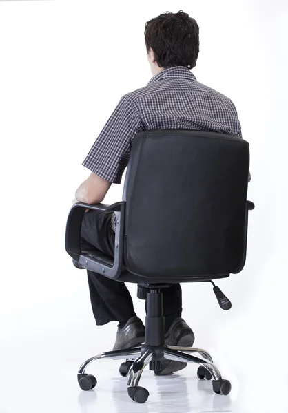 Az ember ül a hátán — Stock Fotó