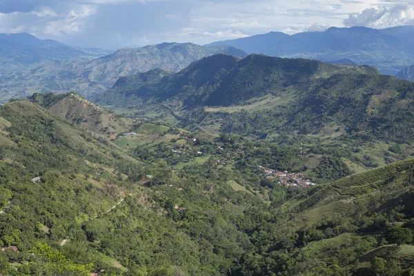 Colombian beautiful hilly landscape — Stock Photo, Image