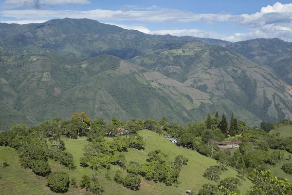 Colombian beautiful hilly landscape — Stock Photo, Image