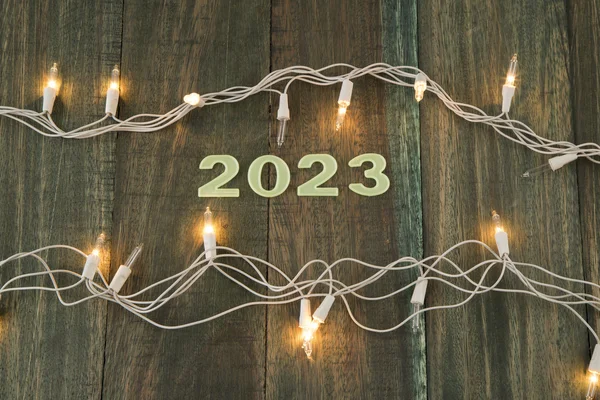 La decoración de las luces de Navidad - 2023 — Foto de Stock
