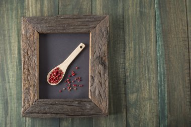 Kırmızı biber mısır ahşap tablo