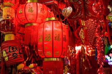 Chinese red lantern clipart