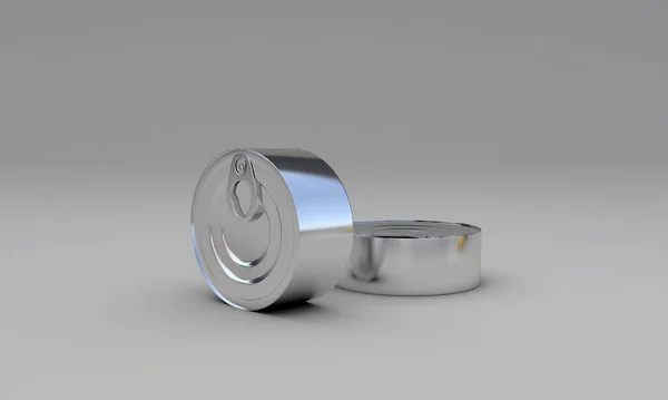 Metal Food Opakowanie Tin — Zdjęcie stockowe