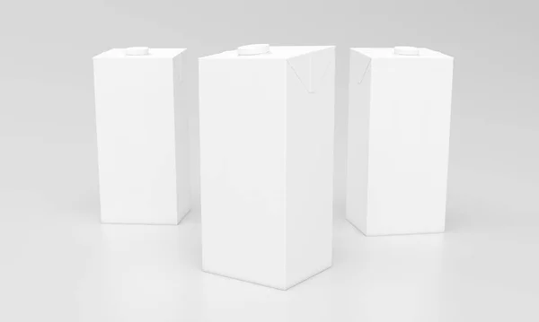 Дизайн Упаковки Пакета Молока Рендеринг — стоковое фото