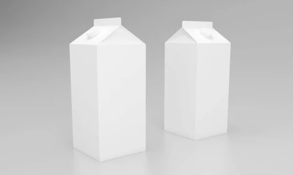 Verpackungsdesign Für Milchverpackungen Rendering — Stockfoto