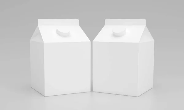 Verpackungsdesign Für Milchverpackungen Rendering — Stockfoto